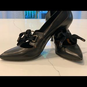 Alexander McQueen Black Leather Heels